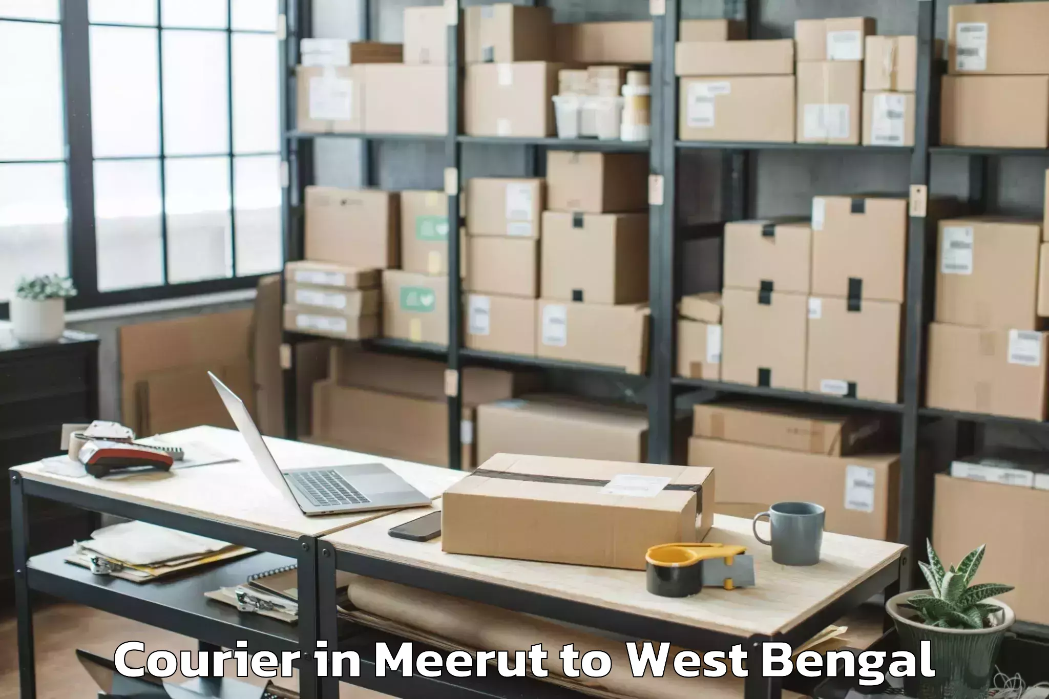 Reliable Meerut to Nakashipara Courier